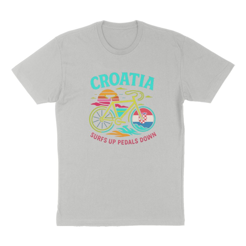 Custom t-shirt: "Croatia", Front print, heather-gray shirt