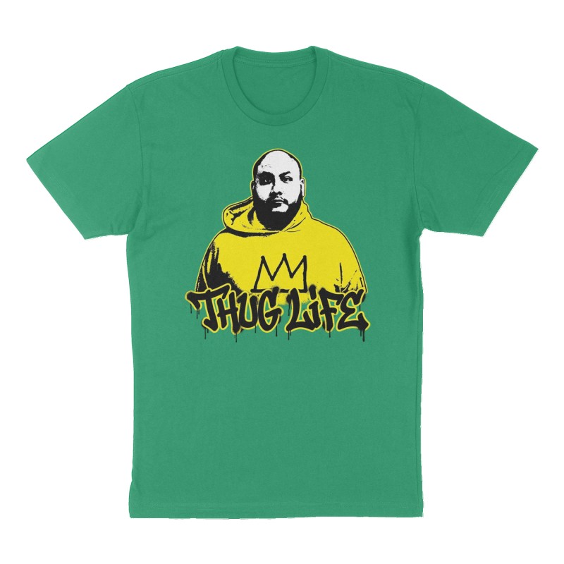 Custom t-shirt: "Thug life ", Front print, green shirt