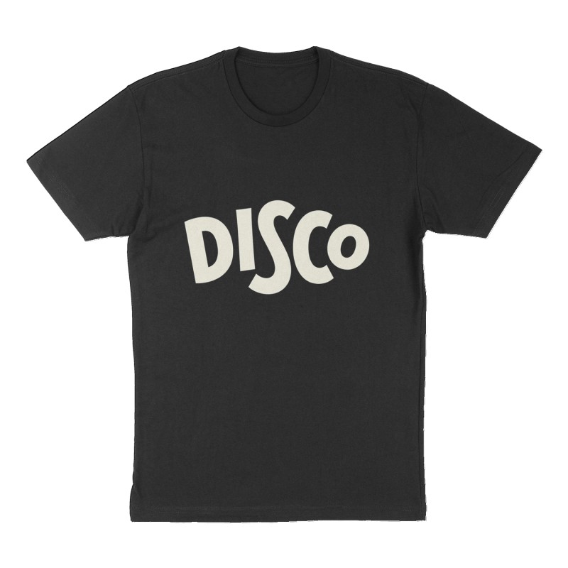 Custom t-shirt: "DISCO", Front print, black shirt
