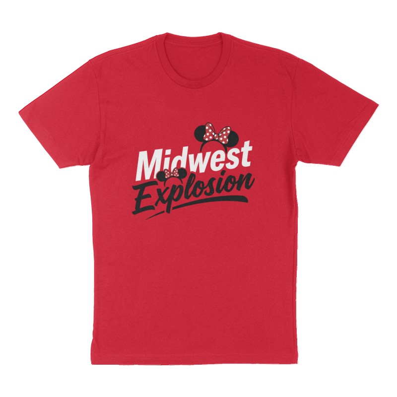 Custom t-shirt: "Midwest Explosion ", Front print, red shirt