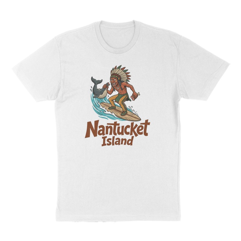 Custom t-shirt: "Nantucket", Front print, white shirt