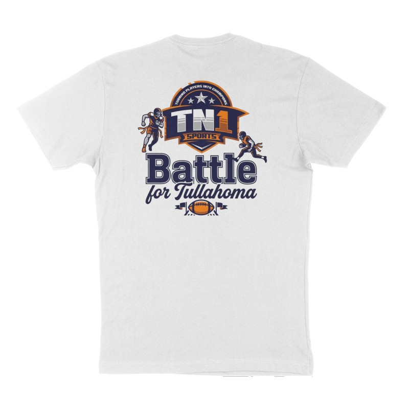Custom t-shirt: "Battle for Tullahoma", Back print, white shirt