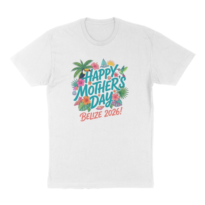 Custom t-shirt: "Happy Mother's Day", Front print, white shirt