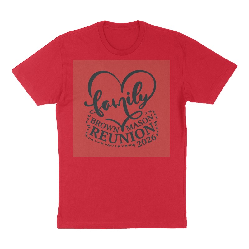 Custom t-shirt design, Front print, red shirt
