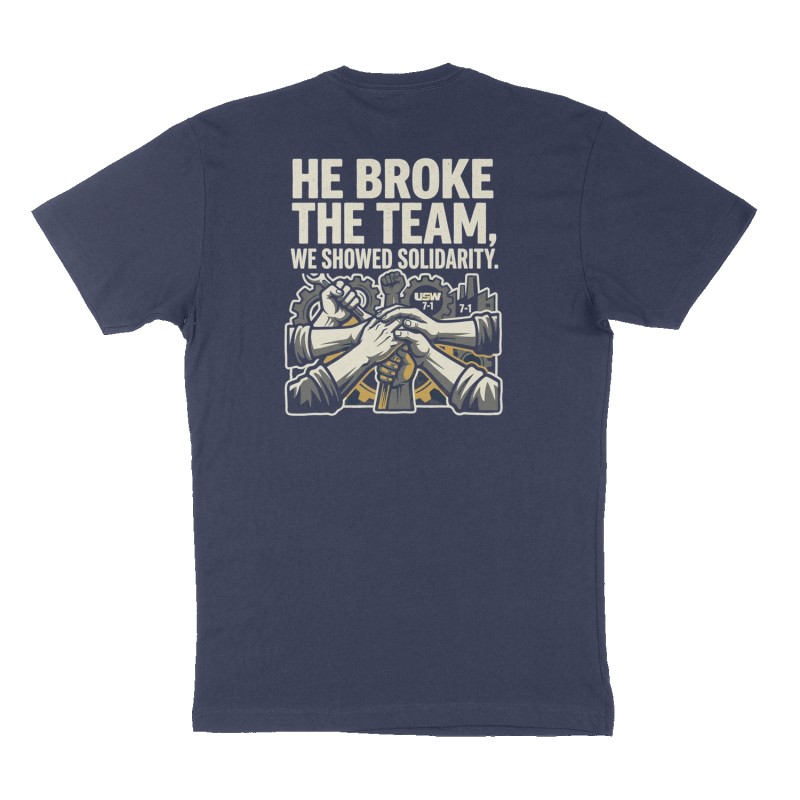Custom t-shirt design, Back print, navy shirt