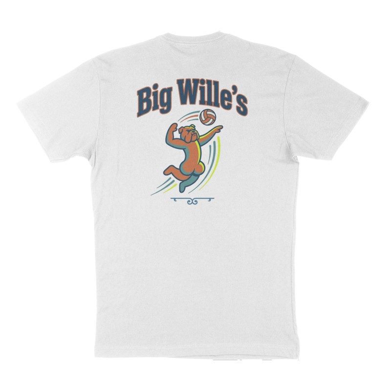 Custom t-shirt: "Big Wille’s", Back print, white shirt