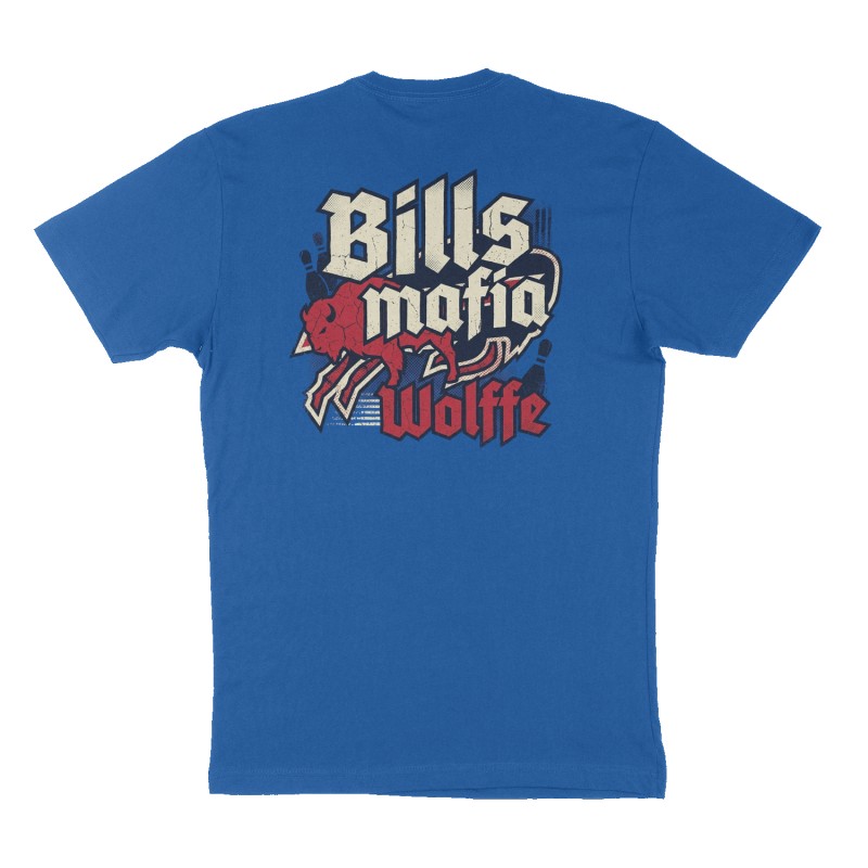 Custom t-shirt: "Bills mafia", Back print, royal-blue shirt
