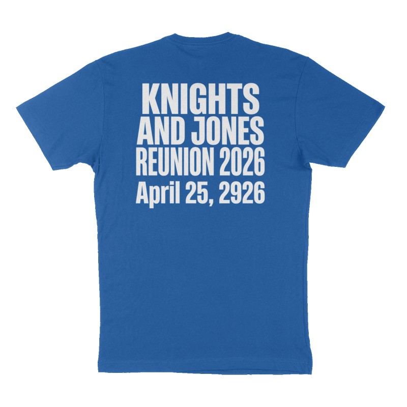 Custom t-shirt design, Back print, royal-blue shirt