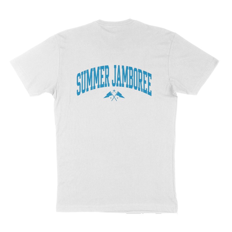 Custom t-shirt: "Summer Jamboree", Back print, white shirt