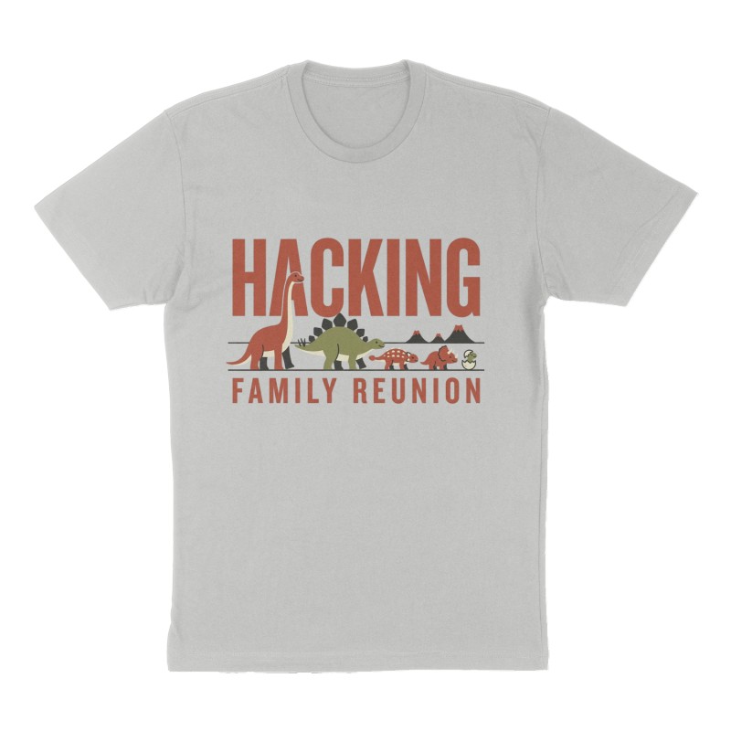 Custom t-shirt: "Hacking", heather-gray shirt