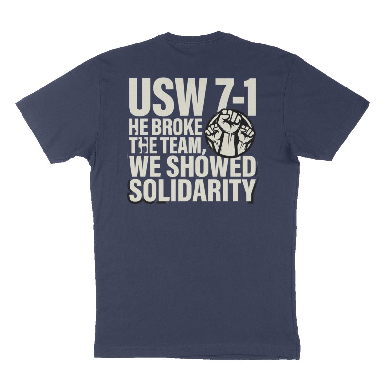 Custom t-shirt design, Back print, navy shirt