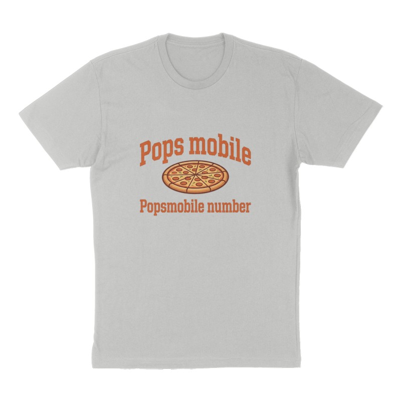 Custom t-shirt: "Pops mobile ", Front print, heather-gray shirt