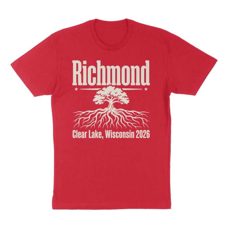 Custom t-shirt: "Richmond", red shirt