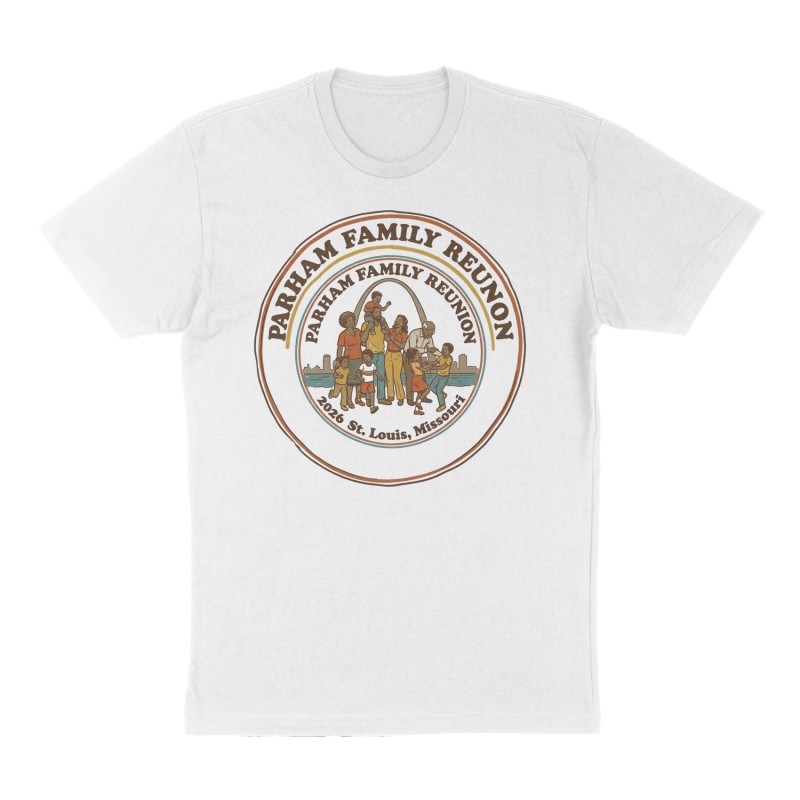 Custom t-shirt: "Parham Family Reunion", white shirt