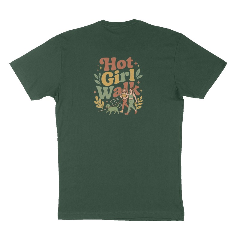 Custom t-shirt design, Back print, forest-green shirt