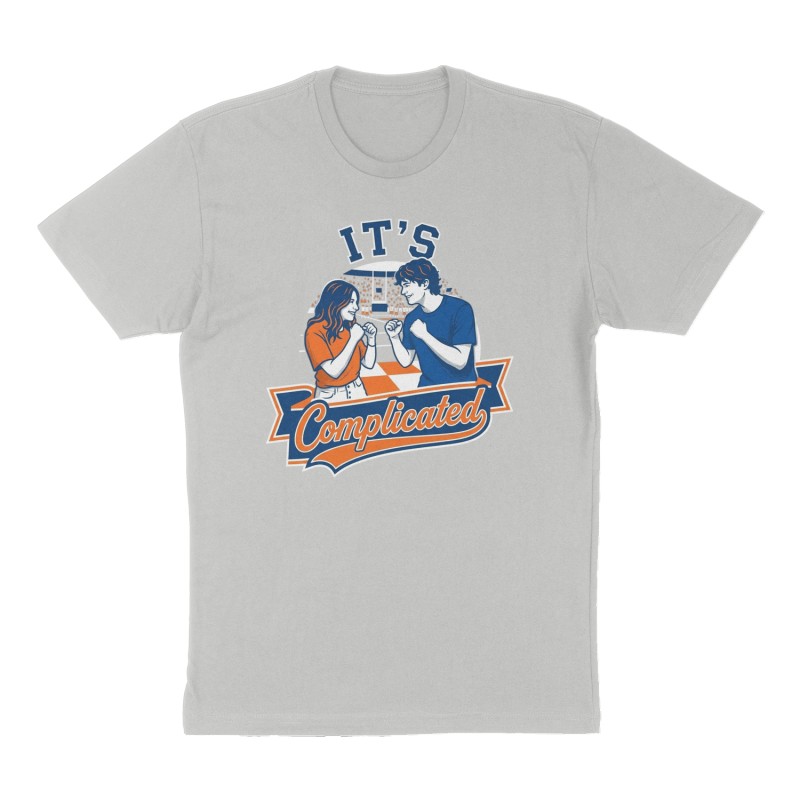 Custom t-shirt: "It’s Complicated ", Front print, heather-gray shirt