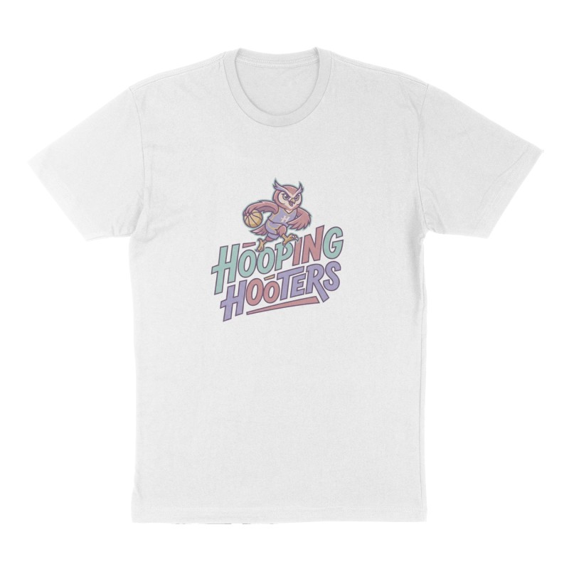 Custom t-shirt: "Hooping Hooters", Front print, white shirt