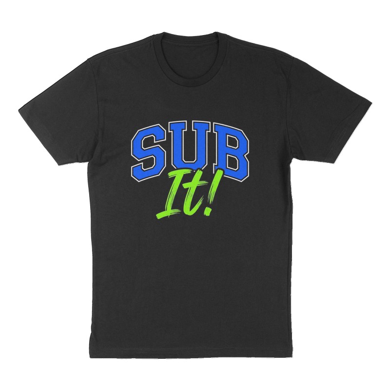 Custom t-shirt: "Sub It!", Front print, black shirt