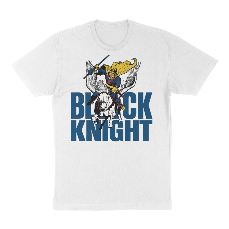 Custom t-shirt: "Black Knight", Front print, white shirt