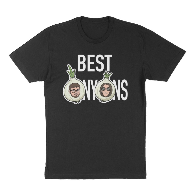 Custom t-shirt: "Best ONYONS", Front print, black shirt