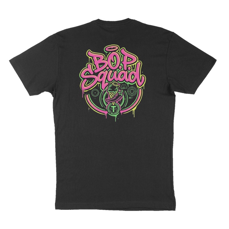 Custom t-shirt: "B.O.P. Squad", Back print, black shirt