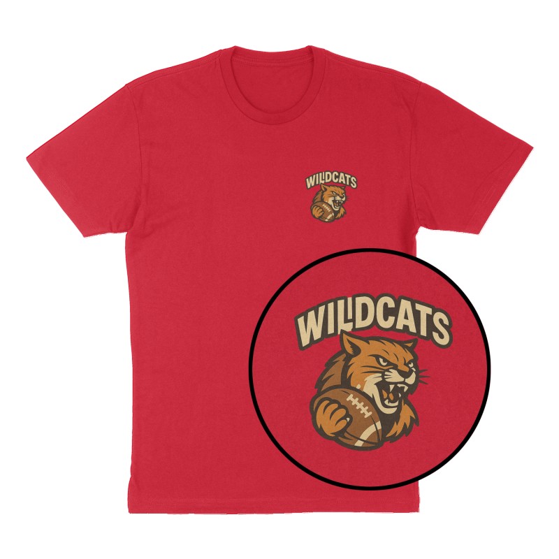 Custom t-shirt design, Left Chest print, red shirt