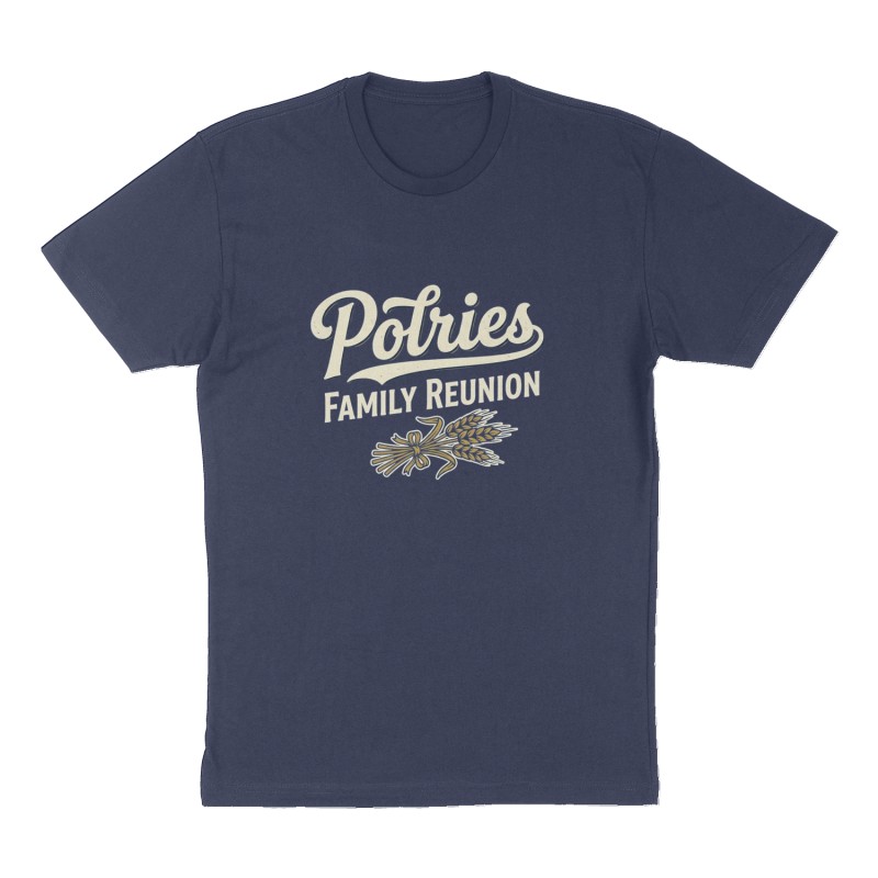 Custom t-shirt: "Polries ", Front print, navy shirt