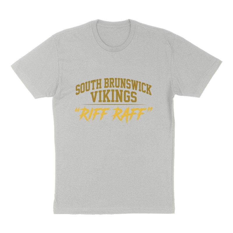 Custom t-shirt: "South Brunswick Vikings "Riff Raff"", Front print, heather-gray shirt