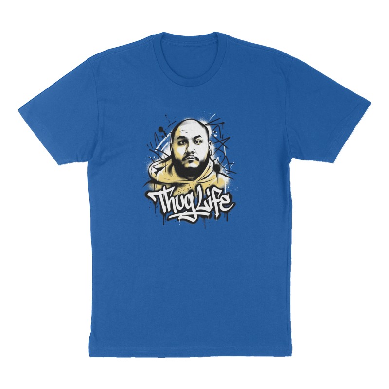 Custom t-shirt: "Thug life ", Front print, royal-blue shirt