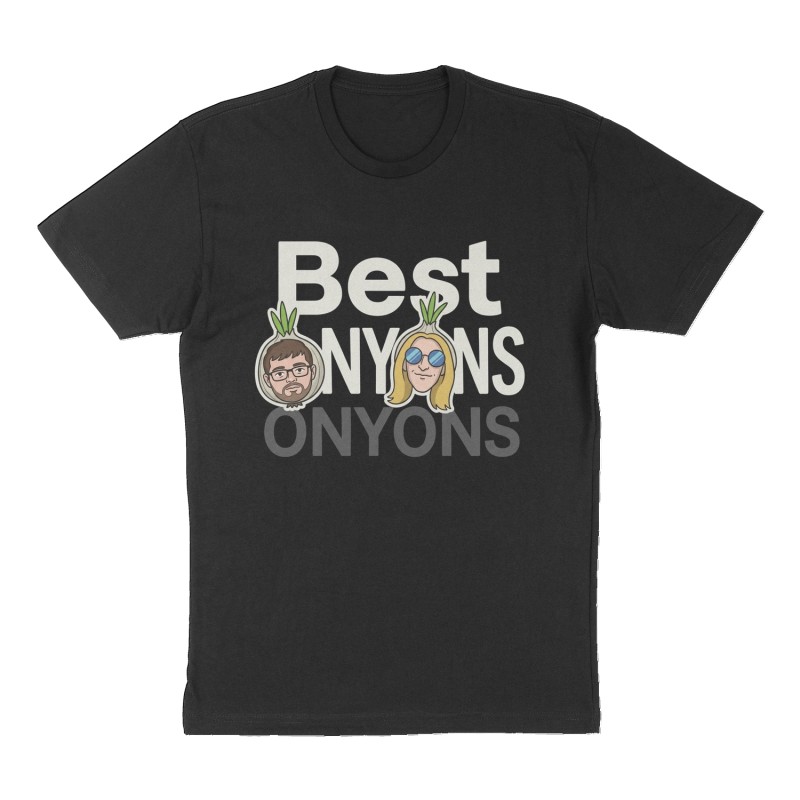 Custom t-shirt: "Best ONYONS", Front print, black shirt