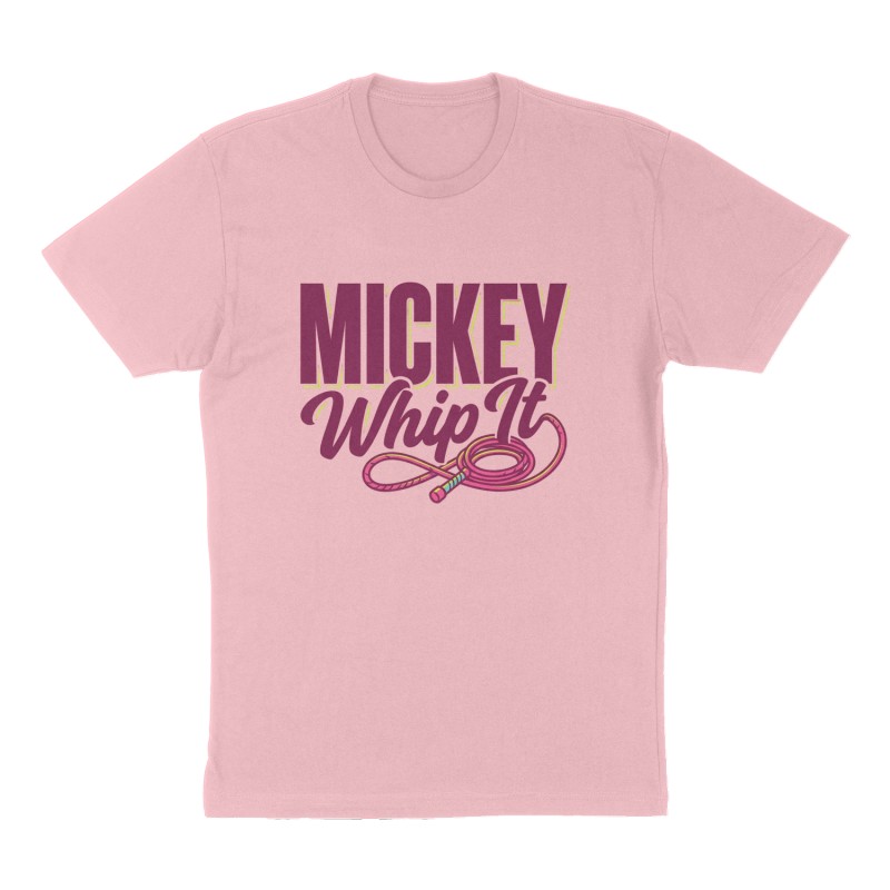 Custom t-shirt: "MICKEY", Front print, pink shirt