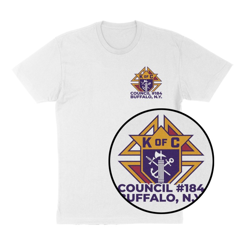 Custom t-shirt design, Left Chest print, white shirt