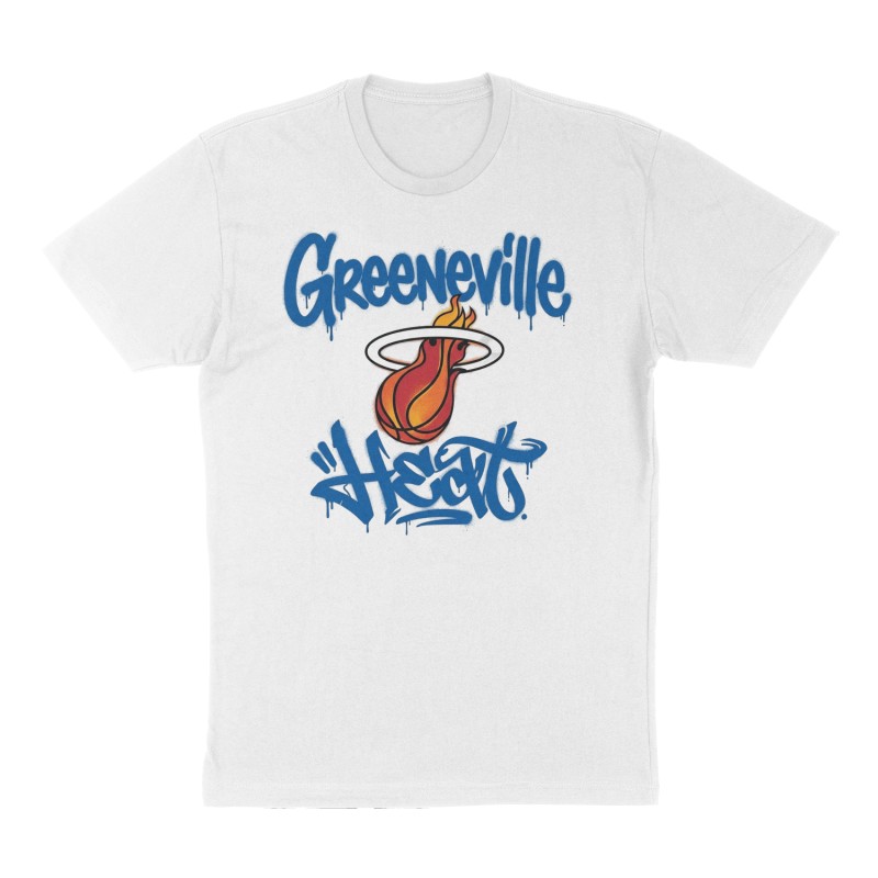 Custom t-shirt: "Greeneville Heat", Front print, white shirt