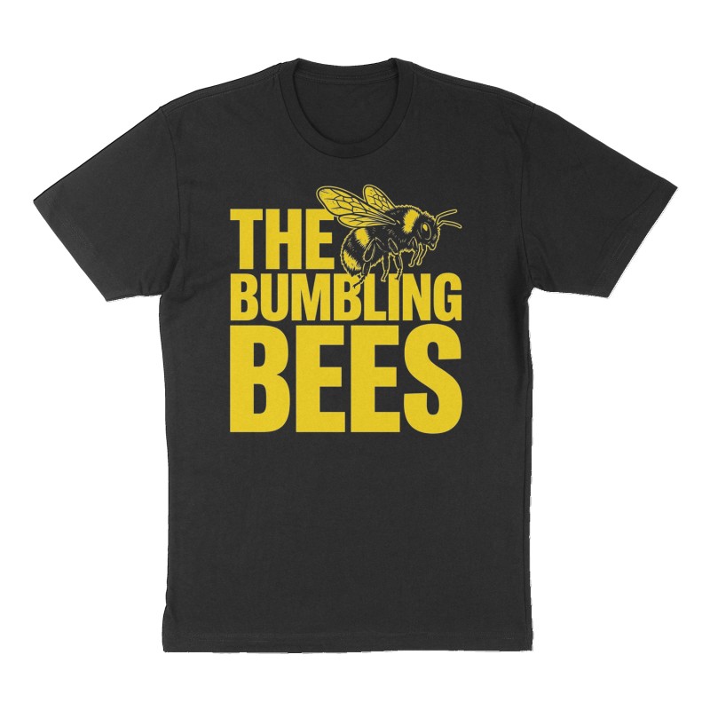 Custom t-shirt: "The Bumbling Bees", Front print, black shirt