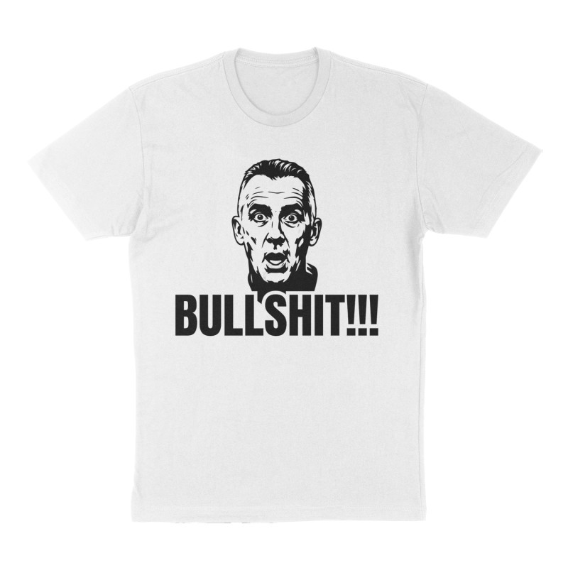 Custom t-shirt: "BULLSHIT!!!", Front print, white shirt