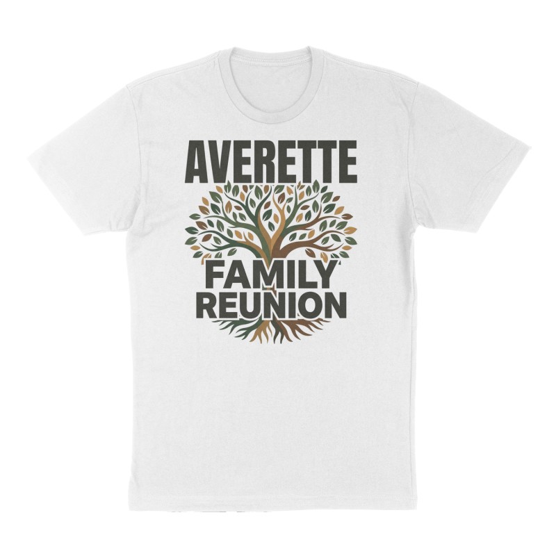 Custom t-shirt: "Averette Family Reunion ", Front print, white shirt