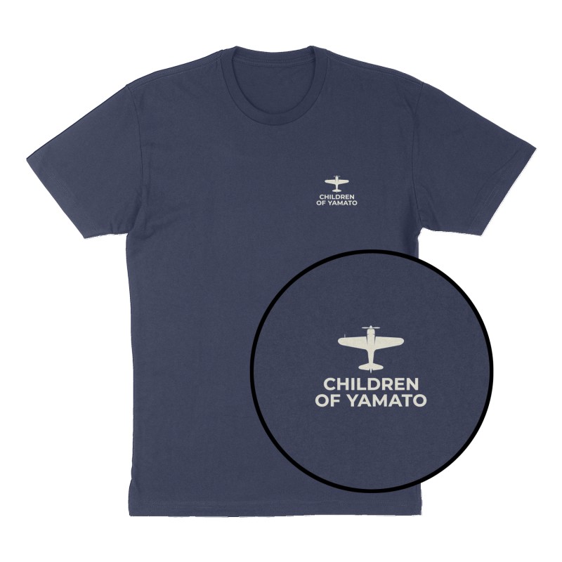 Custom t-shirt: "Children of Yamato", Left Chest print, navy shirt