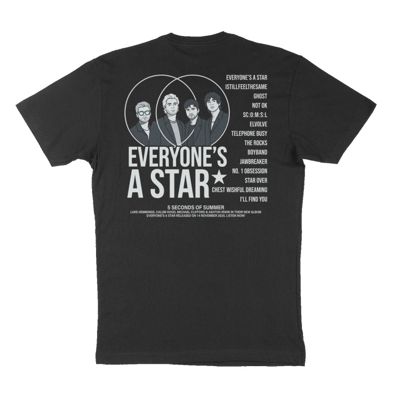 Custom t-shirt design, Back print, black shirt