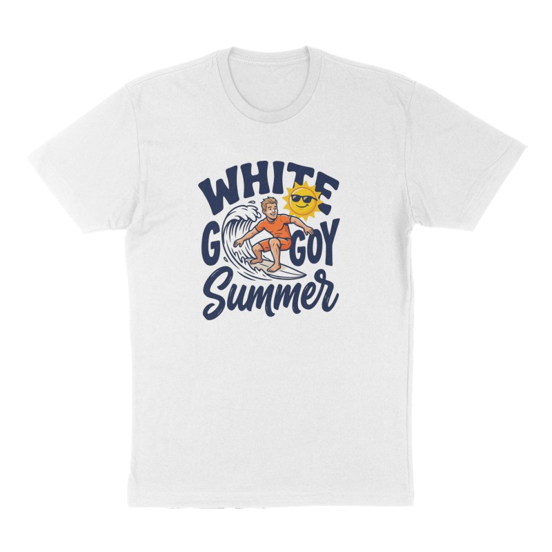 Custom t-shirt: "White Goy Summer ", Front print, white shirt