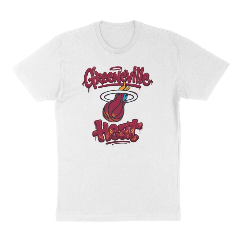 Custom t-shirt: "Greeneville Heat", Front print, white shirt