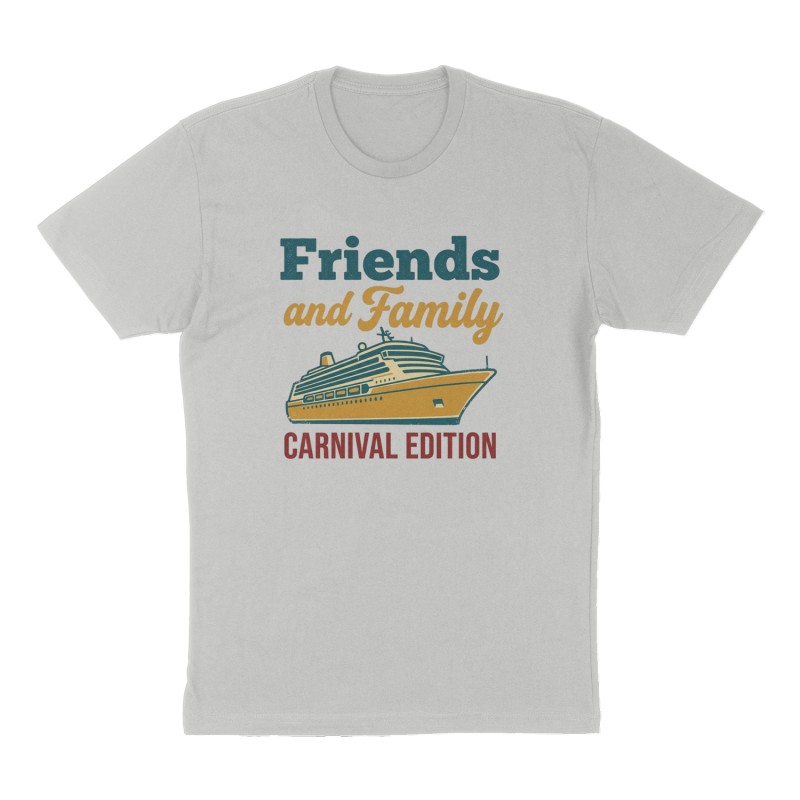 Custom t-shirt: "Friends and Family", Front print, heather-gray shirt
