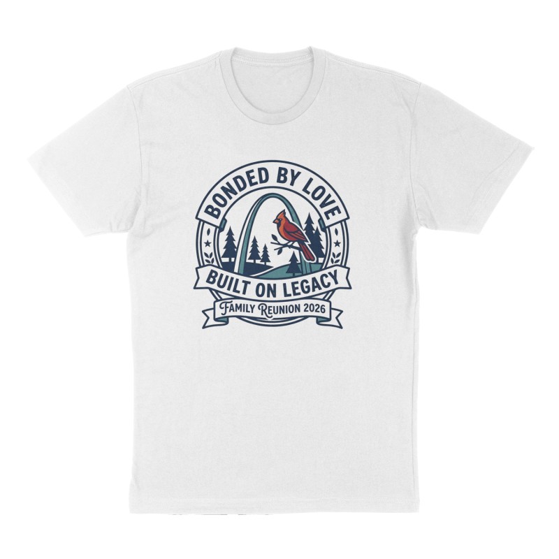 Custom t-shirt: "Bonded by Love, Built on Legacy", Front print, white shirt