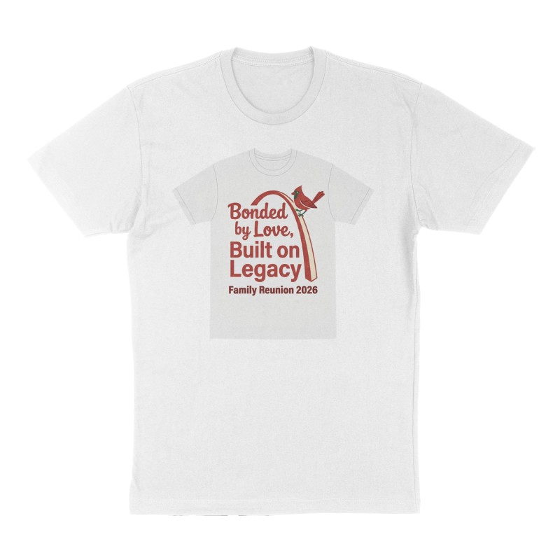 Custom t-shirt: "Bonded by Love, Built on Legacy", Front print, white shirt