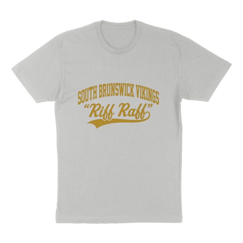 Custom t-shirt: "South Brunswick Vikings "Riff Raff"", Front print, heather-gray shirt