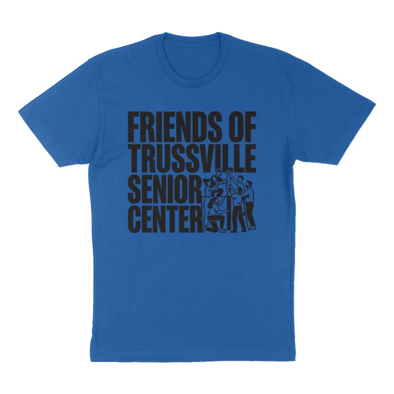 Custom t-shirt: "Friends of Trussville Senior Center", Front print, royal-blue shirt
