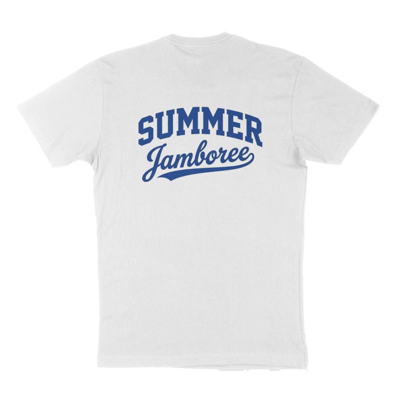Custom t-shirt: "Summer Jamboree", Back print, white shirt
