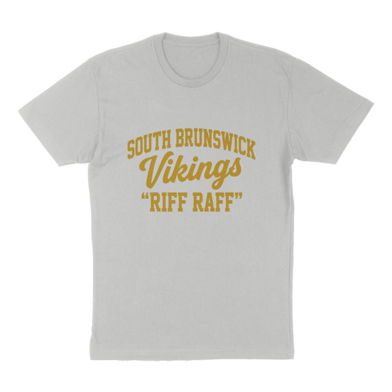 Custom t-shirt: "South Brunswick Vikings "Riff Raff"", Front print, heather-gray shirt