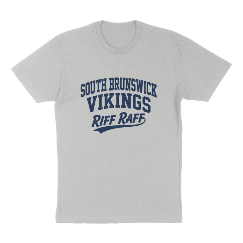 Custom t-shirt: "South Brunswick Vikings "Riff Raff"", Front print, heather-gray shirt