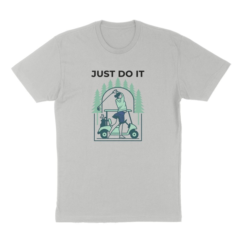 Custom t-shirt: "Just Do It", Front print, heather-gray shirt