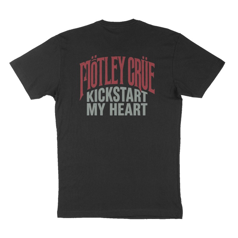 Custom t-shirt: "MOTLEY CRUE", Back print, black shirt